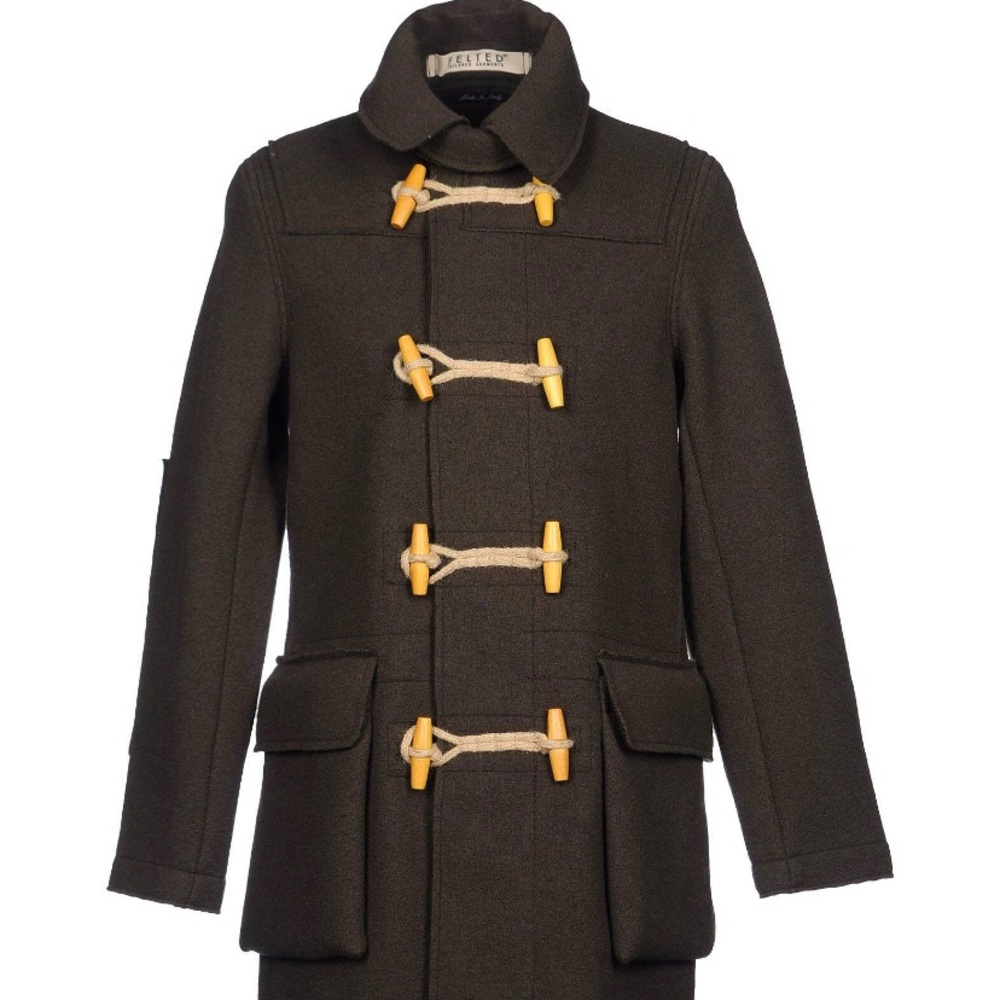 mens wool toggle coat